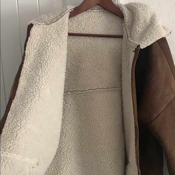 Brown Suede Teddy Jacket (REVERSIBLE) - Picture 3 of 6